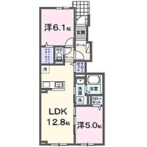 フェリーチェ 104 ｜ 北海道砂川市吉野二条南8丁目（賃貸アパート2LDK・1階・55.41㎡） その2