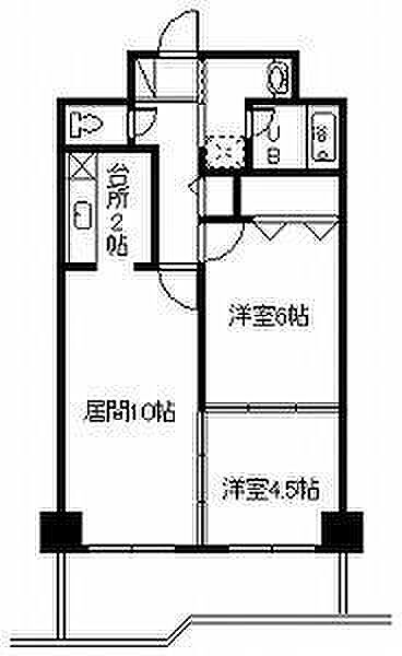 センチュリー旭川 1002｜北海道旭川市六条通16丁目(賃貸マンション2LDK・10階・54.63㎡)の写真 その2