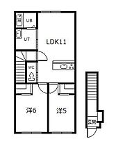 カームリーピュアa 202 ｜ 北海道深川市文光町（賃貸アパート2LDK・2階・50.72㎡） その1