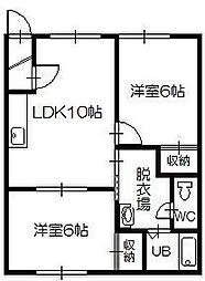 間取図画像 2LDK