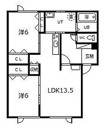 間取図画像 2LDK