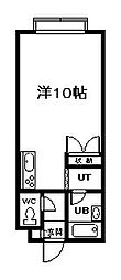 コットンハウス8 ワンルームの間取図画像
