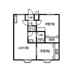 間取図画像 2LDK
