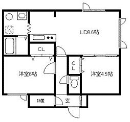 間取図画像 2LDK