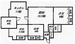 ロータリービル8・7 4LDKの間取図画像