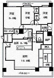 ロジェ宮下通 4LDKの間取図画像