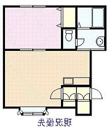 ロシュ7・1B 1LDKの間取図画像