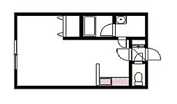 ナッツスピリット6 1DKの間取図画像