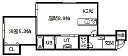 K.E.N 1LDKの間取図画像