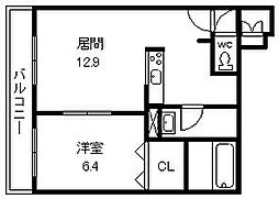 ステラガーデン 1LDKの間取図画像