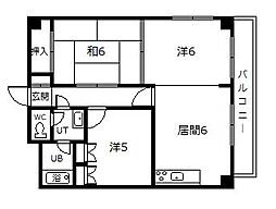 マツザキビルフォースパレス 3DKの間取図画像