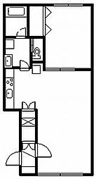 ラシス緑町 1LDKの間取図画像