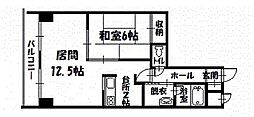オークヒルズ2・6 1LDKの間取図画像