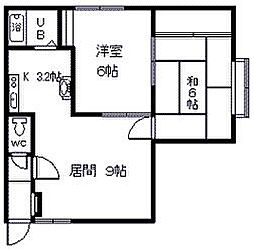 カルム64 2LDKの間取図画像