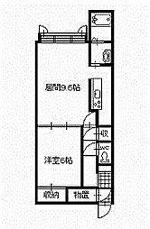 みらい 1LDKの間取図画像