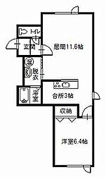 エミネンス 1LDKの間取図画像