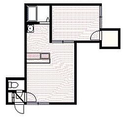 カレントハウス 1LDKの間取図画像