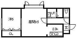 AMU5・23 1LDKの間取図画像