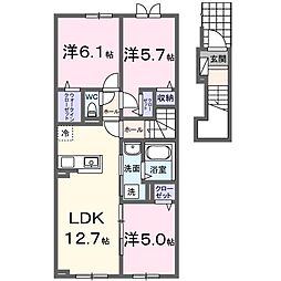 フェリーチェ 3LDKの間取図画像