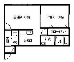 NLC3 1LDKの間取図画像