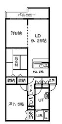 シャンノール東旭川 3LDKの間取図画像