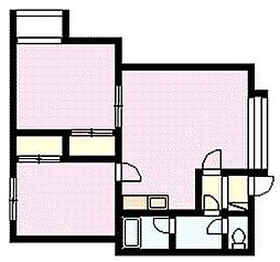 ヴェール 2LDKの間取図画像