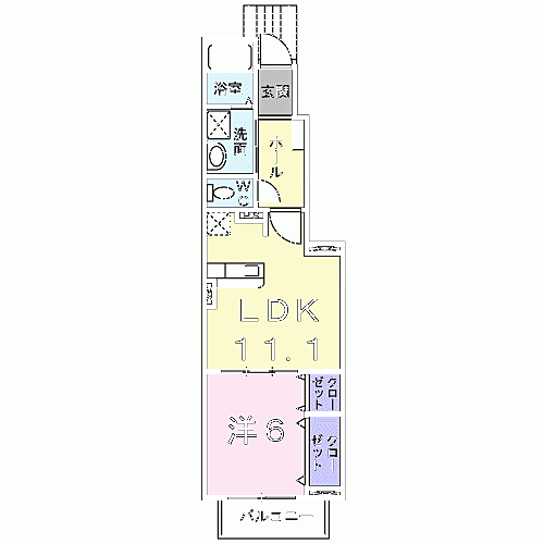 オリーブ・ガーデン 104｜兵庫県加古川市加古川町平野(賃貸アパート1LDK・1階・42.25㎡)の写真 その2