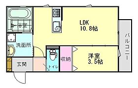 カサベルデF 203 ｜ 兵庫県加古郡播磨町宮西1-20-11（賃貸アパート1LDK・2階・36.04㎡） その2