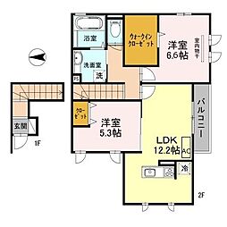 ソフィアコート伊保崎 2LDKの間取図画像