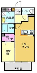 ルミエール 1LDKの間取図画像