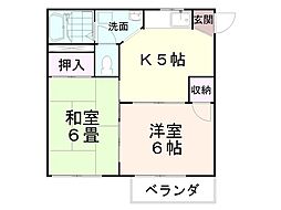 ウエストビレッジ 2Kの間取図画像