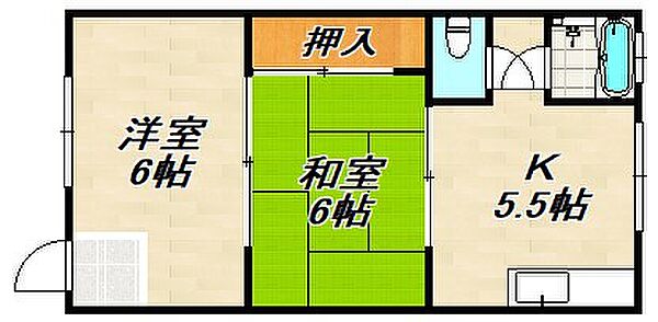 東尻池5丁目文化住宅 ｜兵庫県神戸市長田区東尻池町５丁目(賃貸アパート2K・1階・36.75㎡)の写真 その2