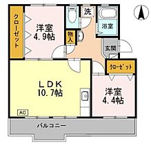 ロイヤルマンション1号棟  ｜ 兵庫県神戸市北区泉台７丁目（賃貸マンション2LDK・5階・49.34㎡） その2