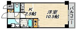 フルール須磨 ワンルームの間取図画像