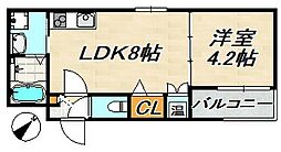 MAXIV CITY神戸鷹取 1LDKの間取図画像
