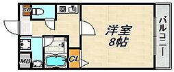 クレアドル須磨 1Kの間取図画像