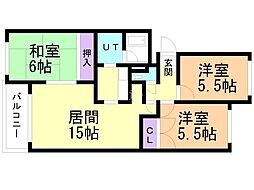 ベルマージュ522 3LDKの間取図画像