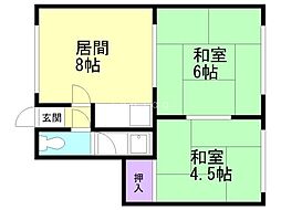 間取図画像 2LDK