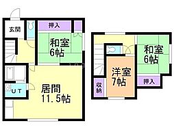 メゾネット22 3LDKの間取図画像