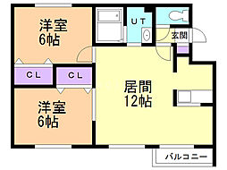 間取図画像 2LDK