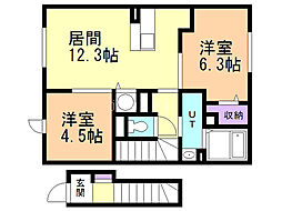 間取図画像 2LDK