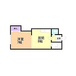 北幸プラザ 1LDKの間取図画像