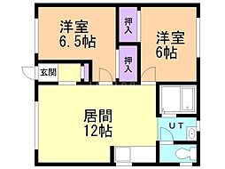 コーポ42 2LDKの間取図画像