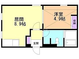 CASAROYAL 1LDKの間取図画像