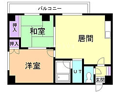 エスポワール・ハイム 2LDKの間取図画像