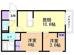 間取図画像 2LDK