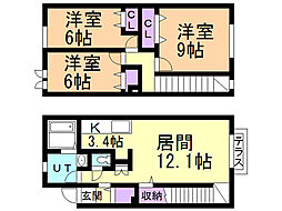 ルソレイユ 3LDKの間取図画像