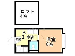 間取図画像 1K