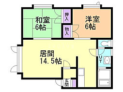 ロイヤルパレス 2LDKの間取図画像