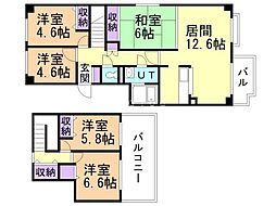 第2エクセルナガタ 5LDKの間取図画像